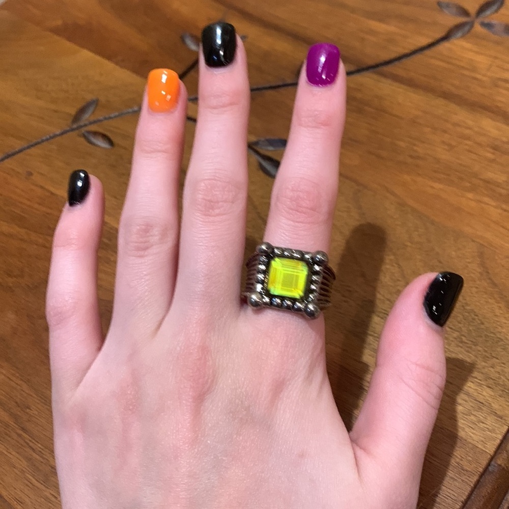 Costume jewelry square mood ring